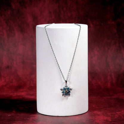 Girls Frozen Snowflake Crystal Pendant - varudijewellers