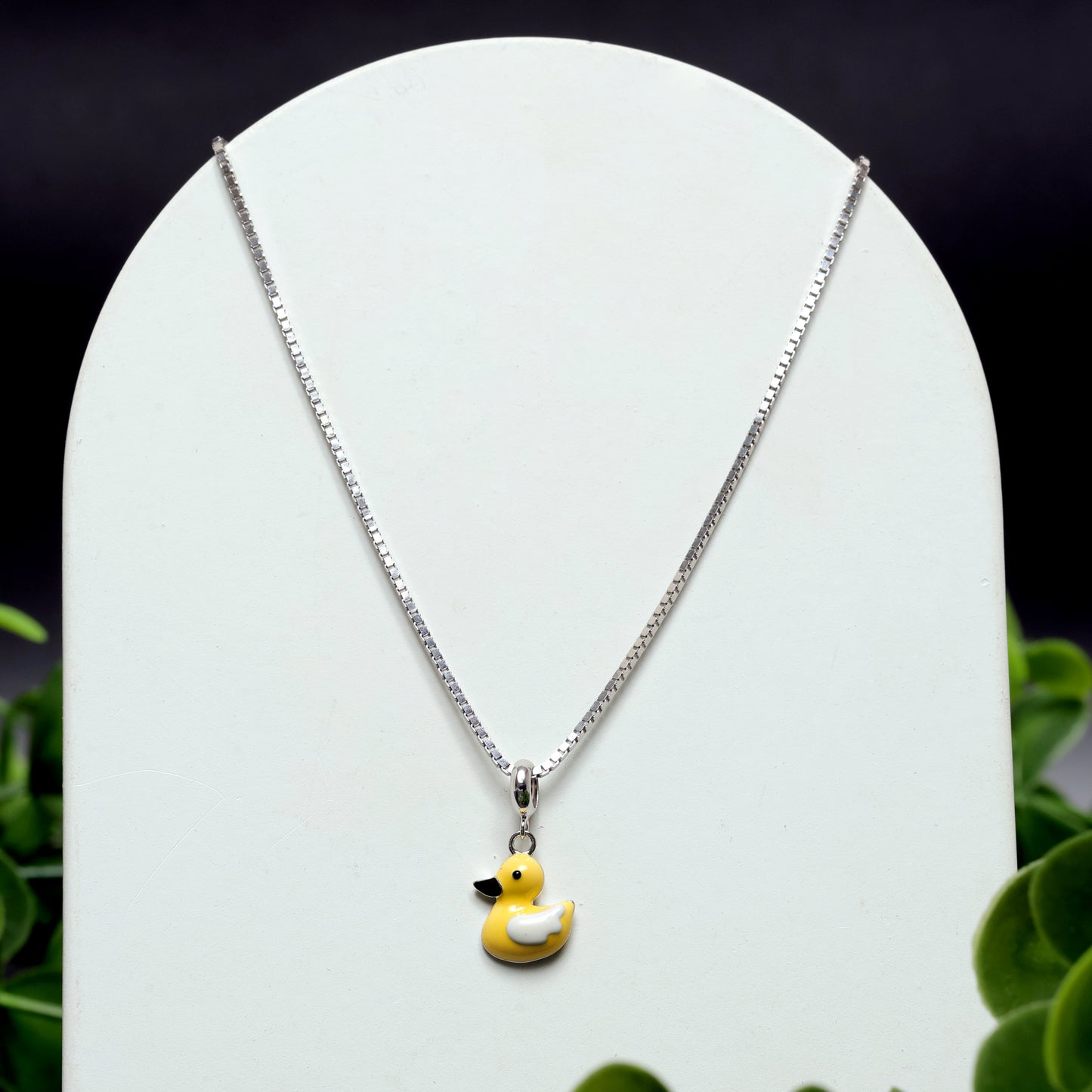 Yellow Duck Charm Necklace - varudijewellers