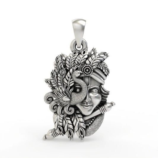 Peacock With Krishna Pendant