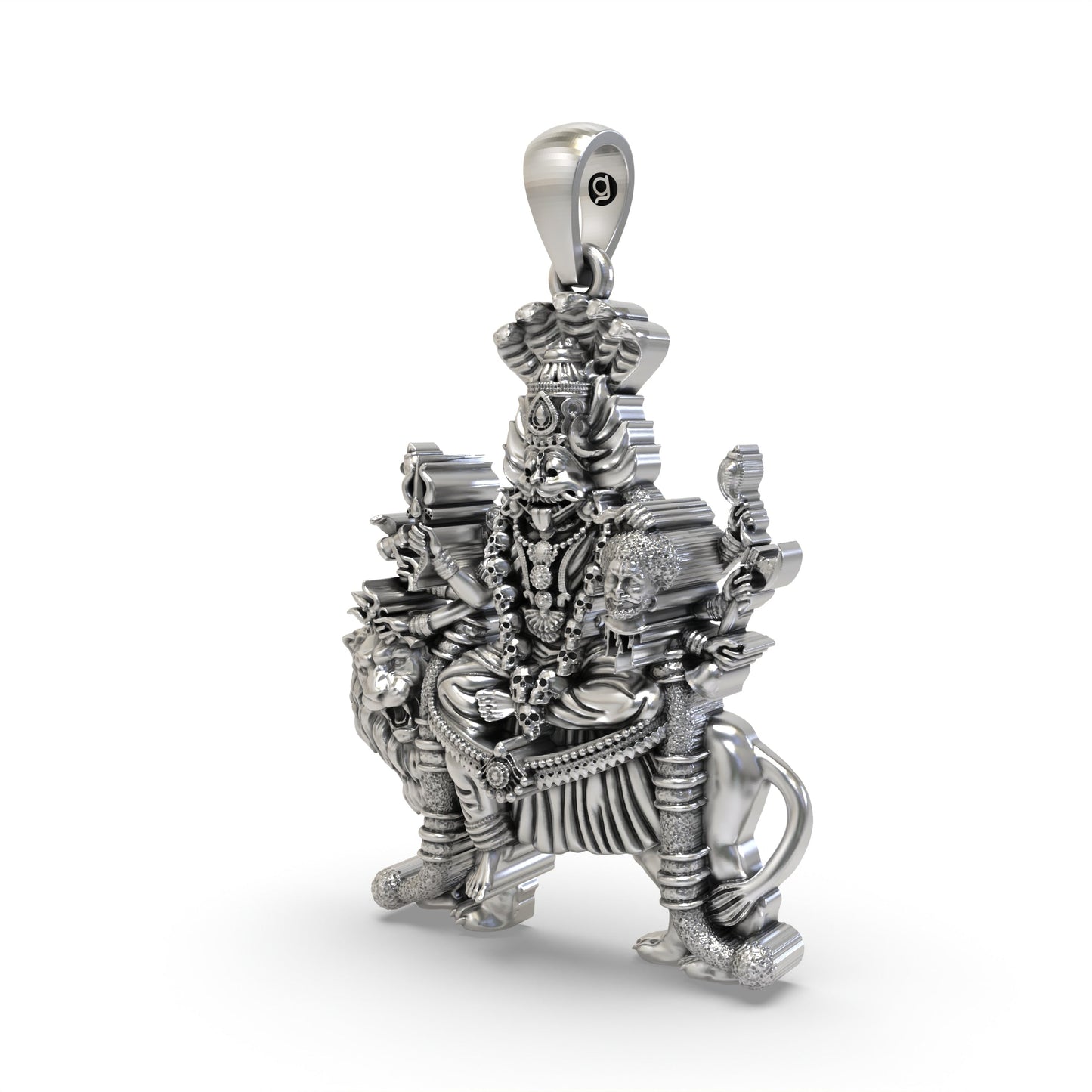 Elegant Silver Pratyangira Pendant