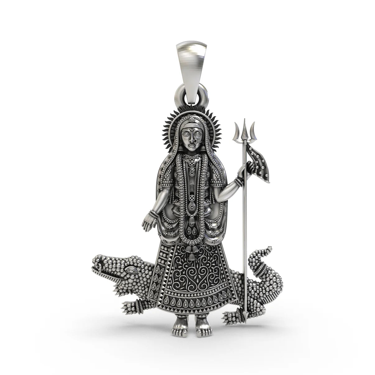 Khodiyar Maa Pendant – Handcrafted Spiritual Jewelry for Divine Protection & Blessings