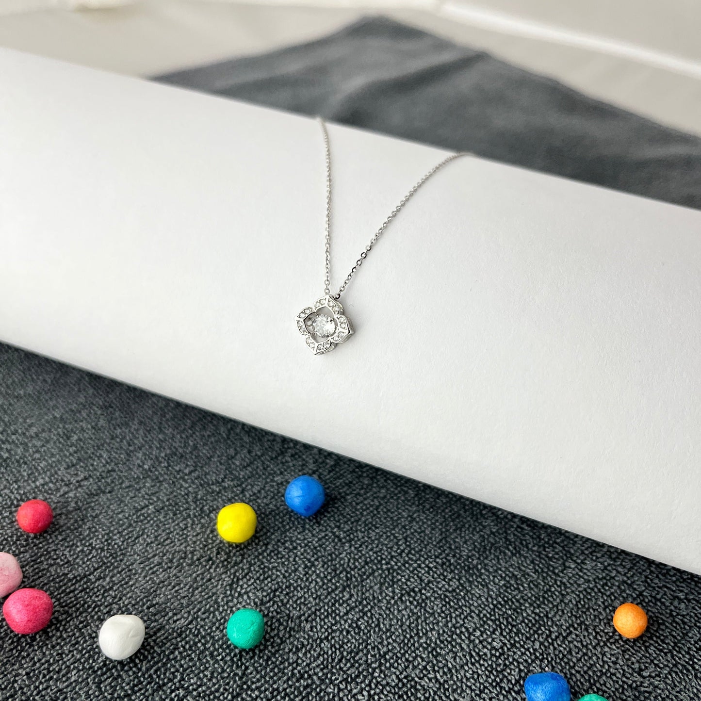 Cami Clover Silver Necklace - varudijewellers